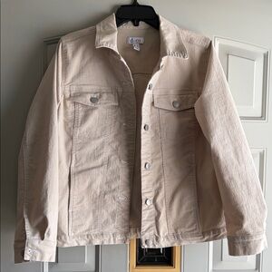 Denim and Company Beige Jacket cream - size small
